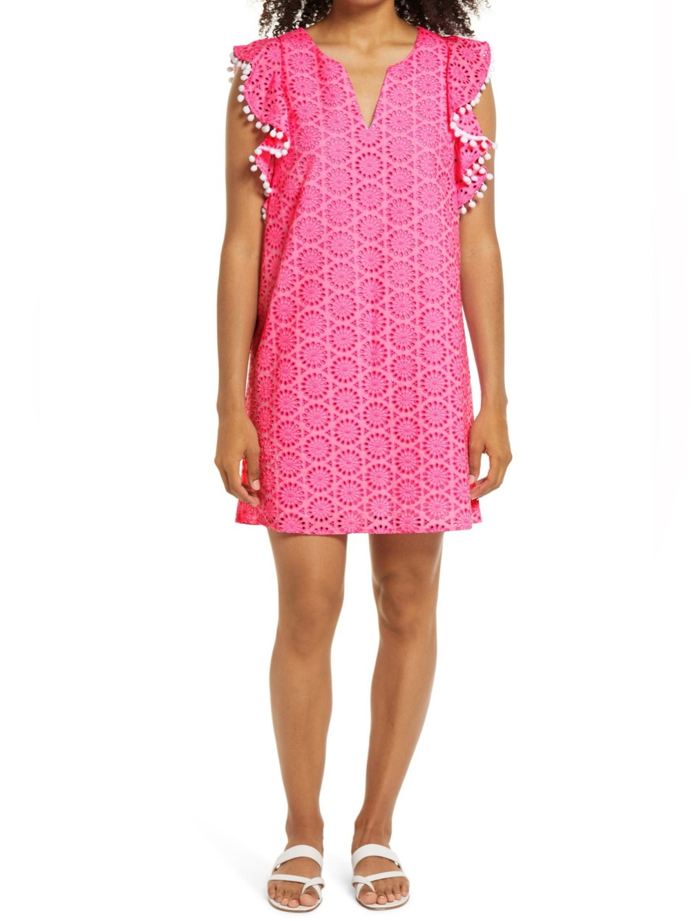 Lilly Pulitzer Astara Eyelet Shift Dress Pink Size Medium